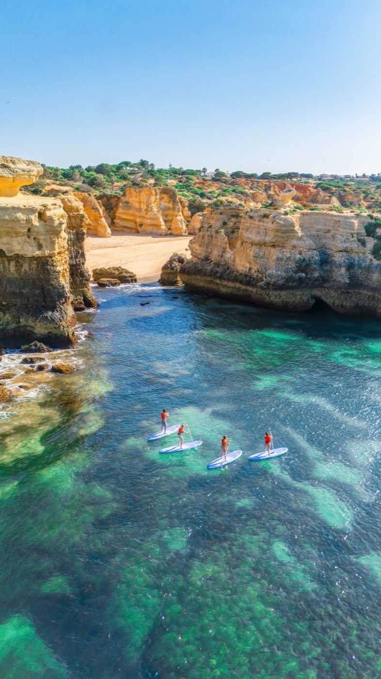 SUP paddleboard sea caves Albufeira